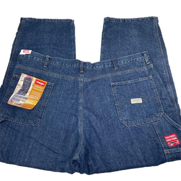 Wrangler Fleece Lined Carpenter Jeans 42x30 - Picture 9 of 10